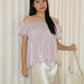Maisie Off Shoulder Flare Top (Lilac)