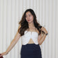Alrey Padded Tube Crop Top (White)