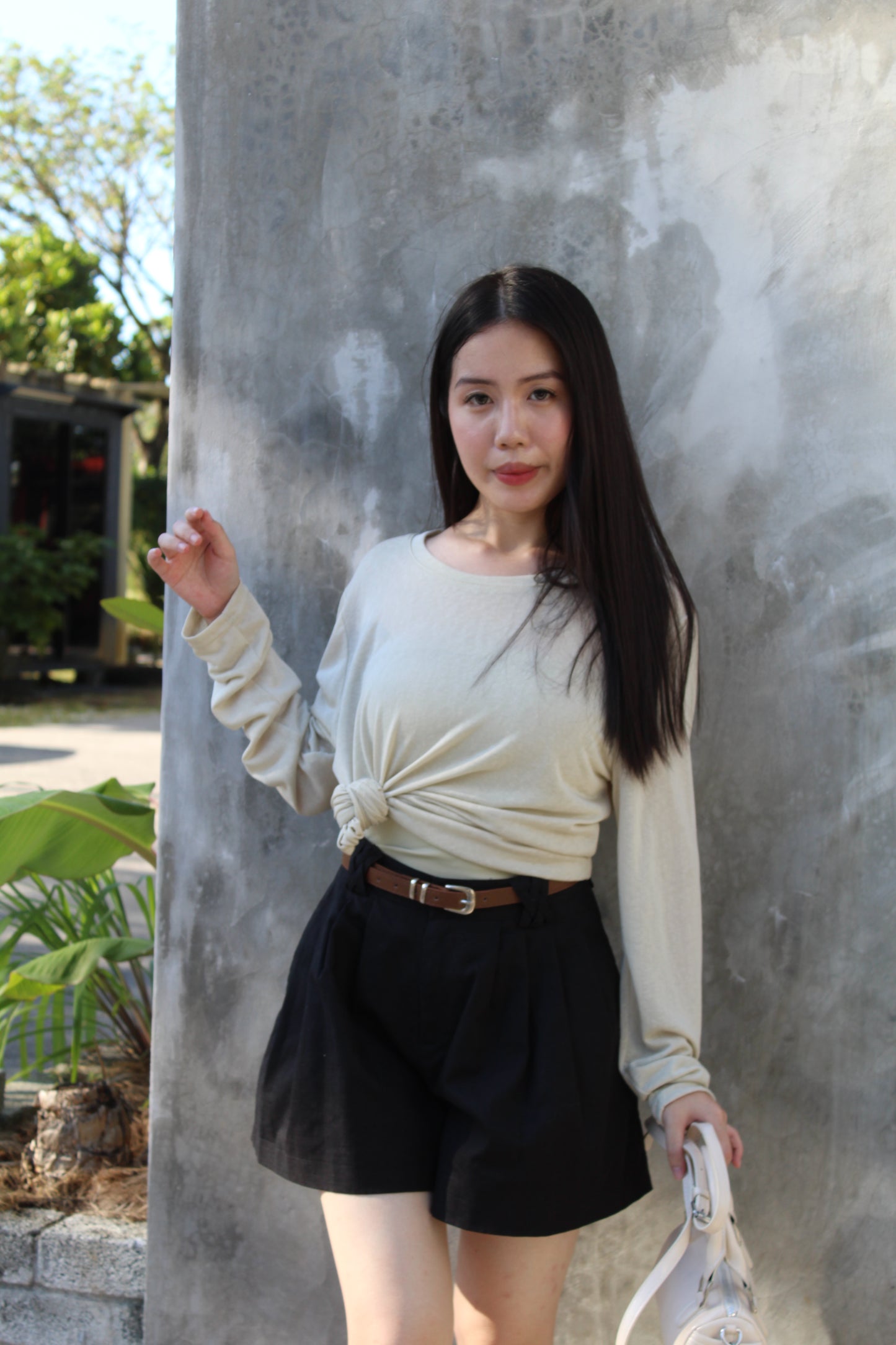 Giselle Linen Cotton Bermuda Shorts (Black)
