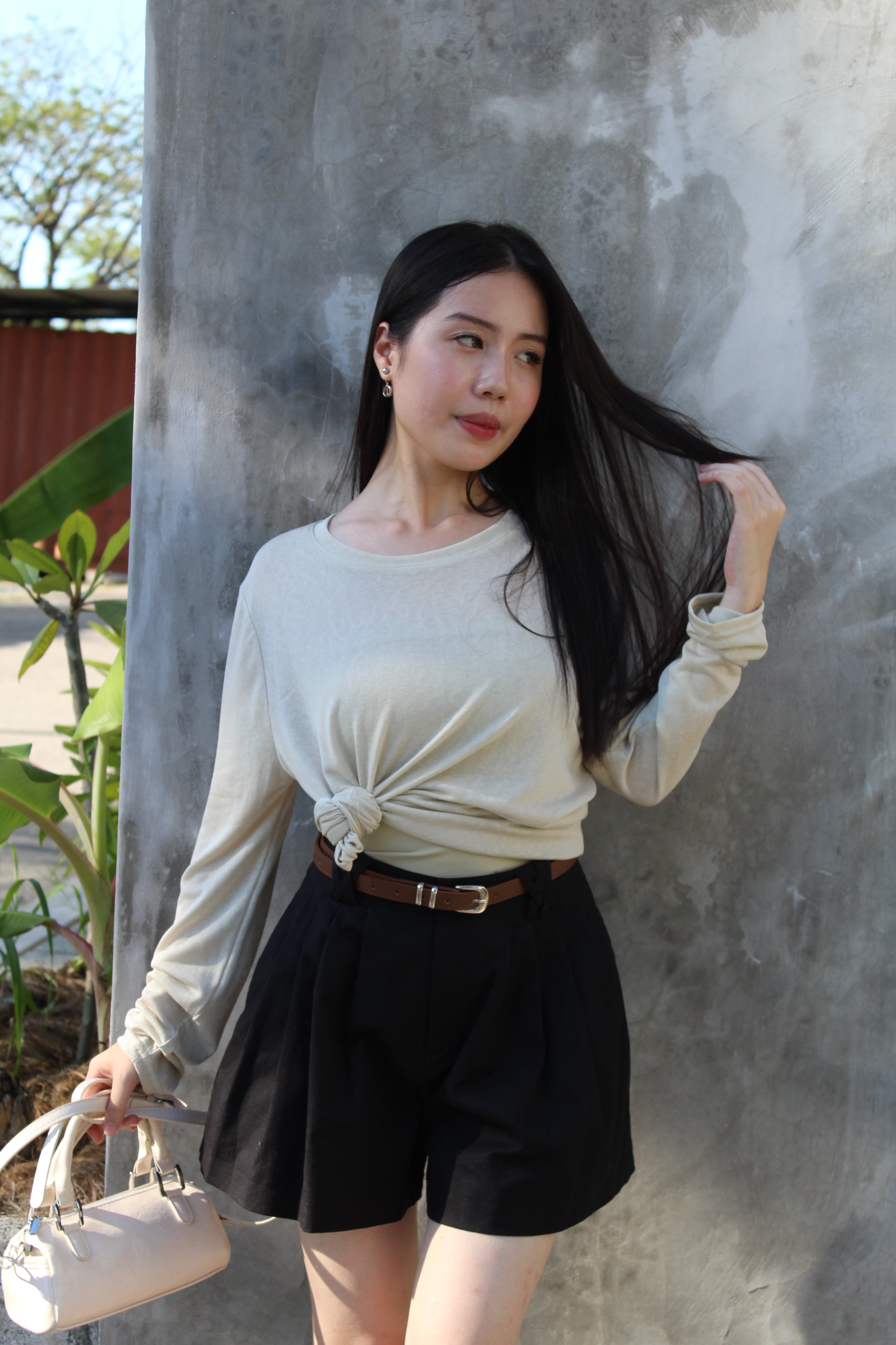 Onyx Semi-Sheer Long Sleeve Top (Green)