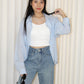 Sora Button Up Top (Blue)
