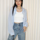 Sora Button Up Top (Blue)