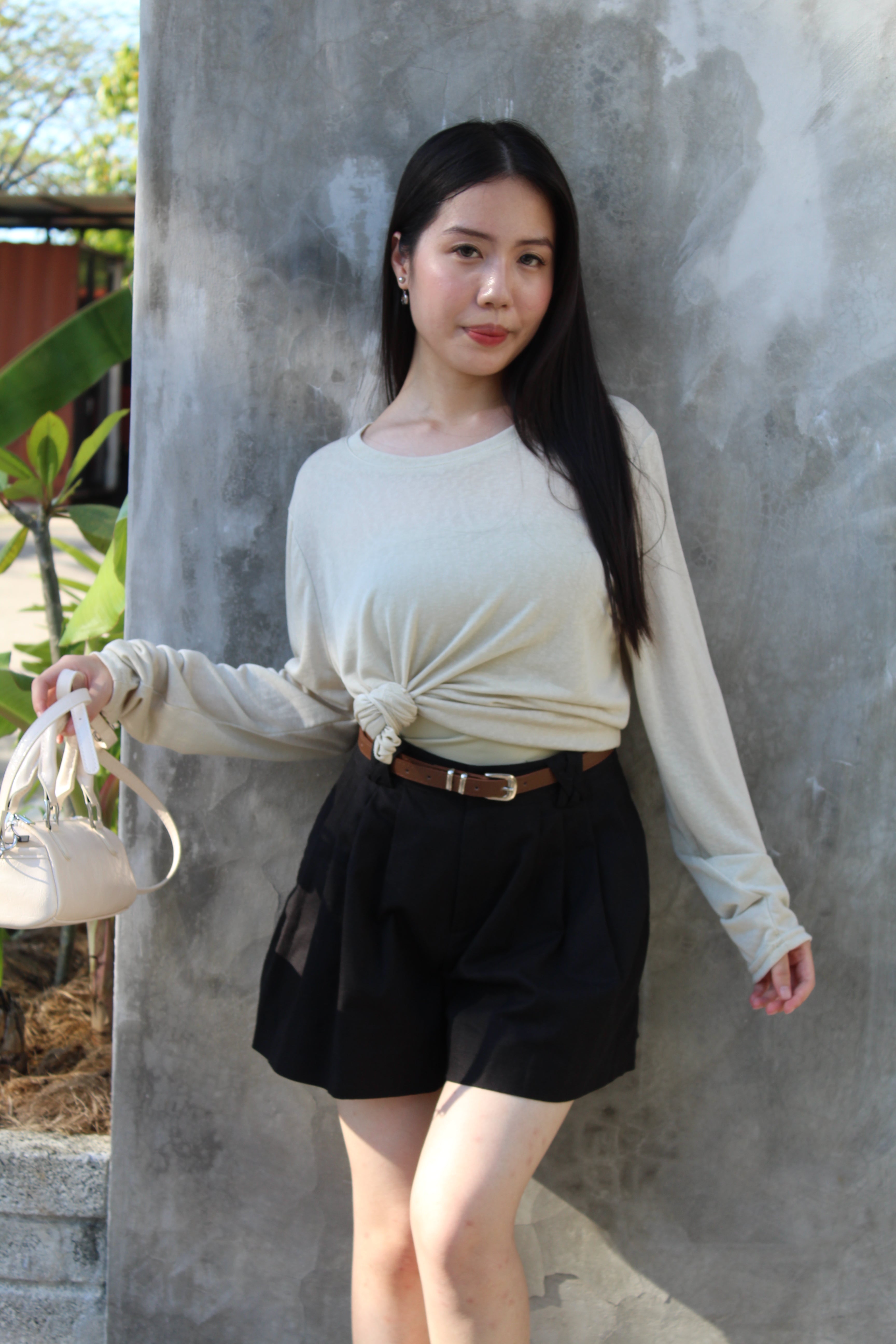 Onyx Semi-Sheer Long Sleeve Top (Green)