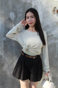 Giselle Linen Cotton Bermuda Shorts (Black)