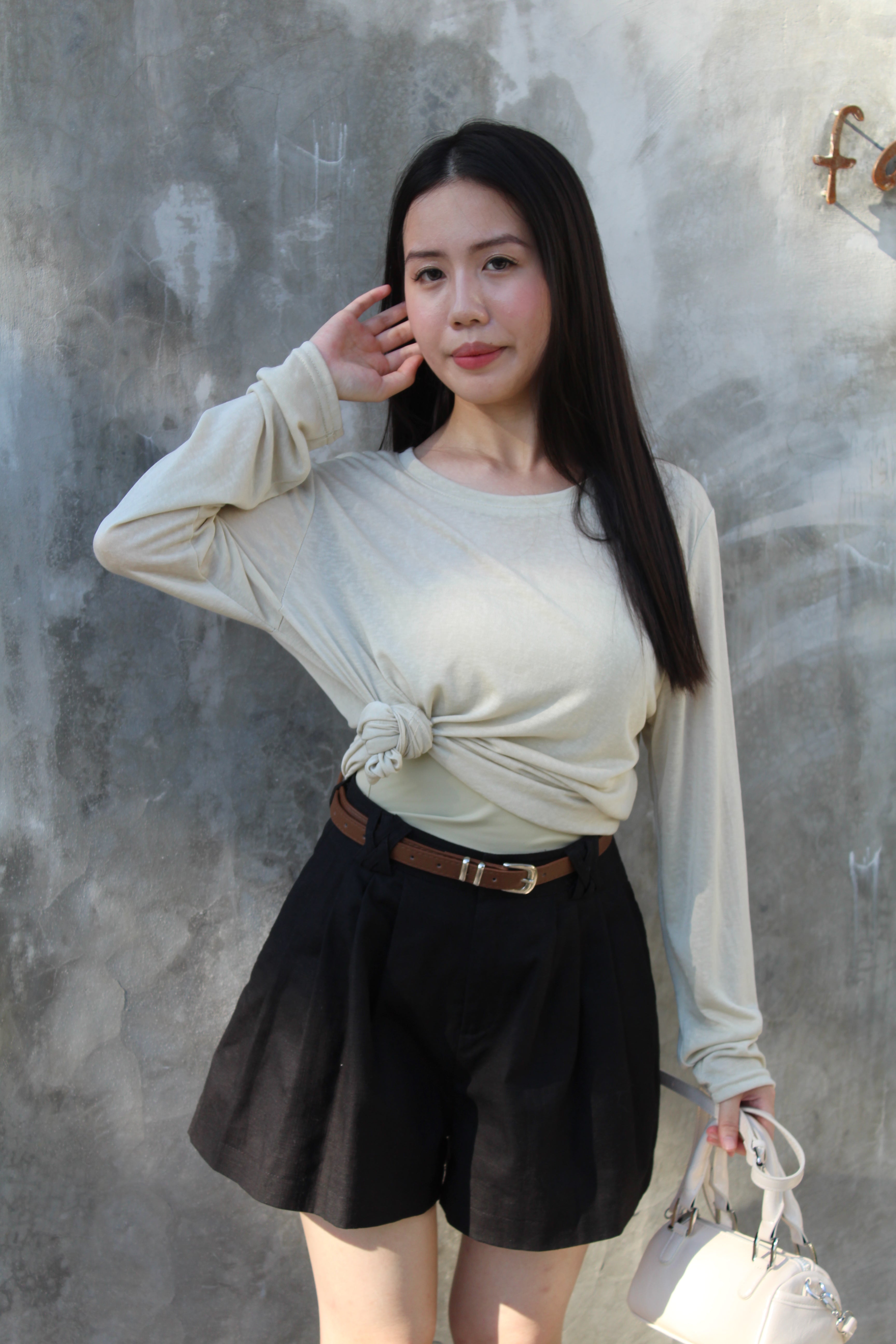 Giselle Linen Cotton Bermuda Shorts (Black)