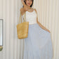 Brenda Checkered Maxi Skirt (Blue)