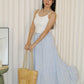 Brenda Checkered Maxi Skirt (Blue)