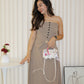 Cooper Suit Maxi Skirt (Khaki)