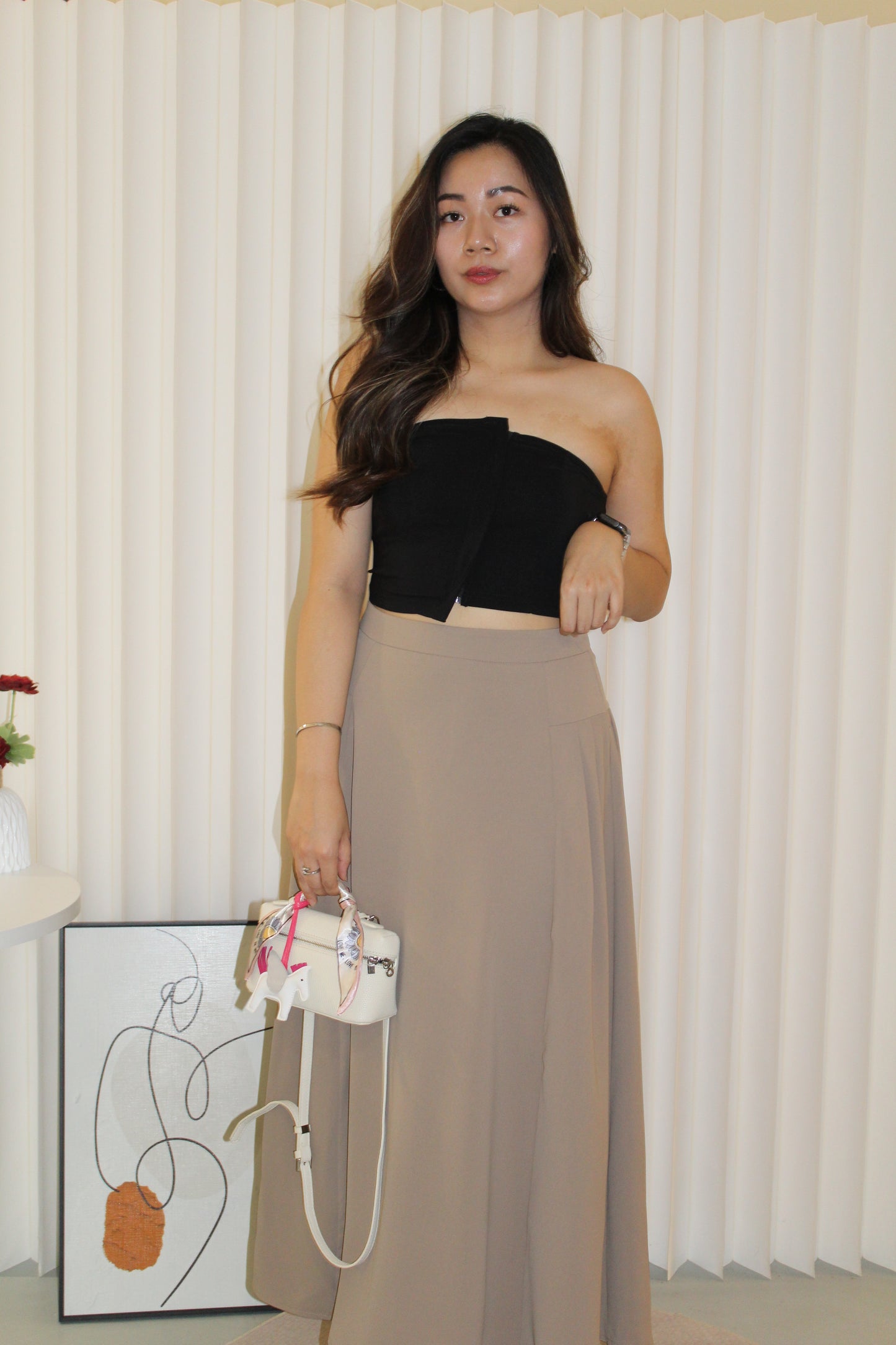 Cooper Suit Maxi Skirt (Khaki)