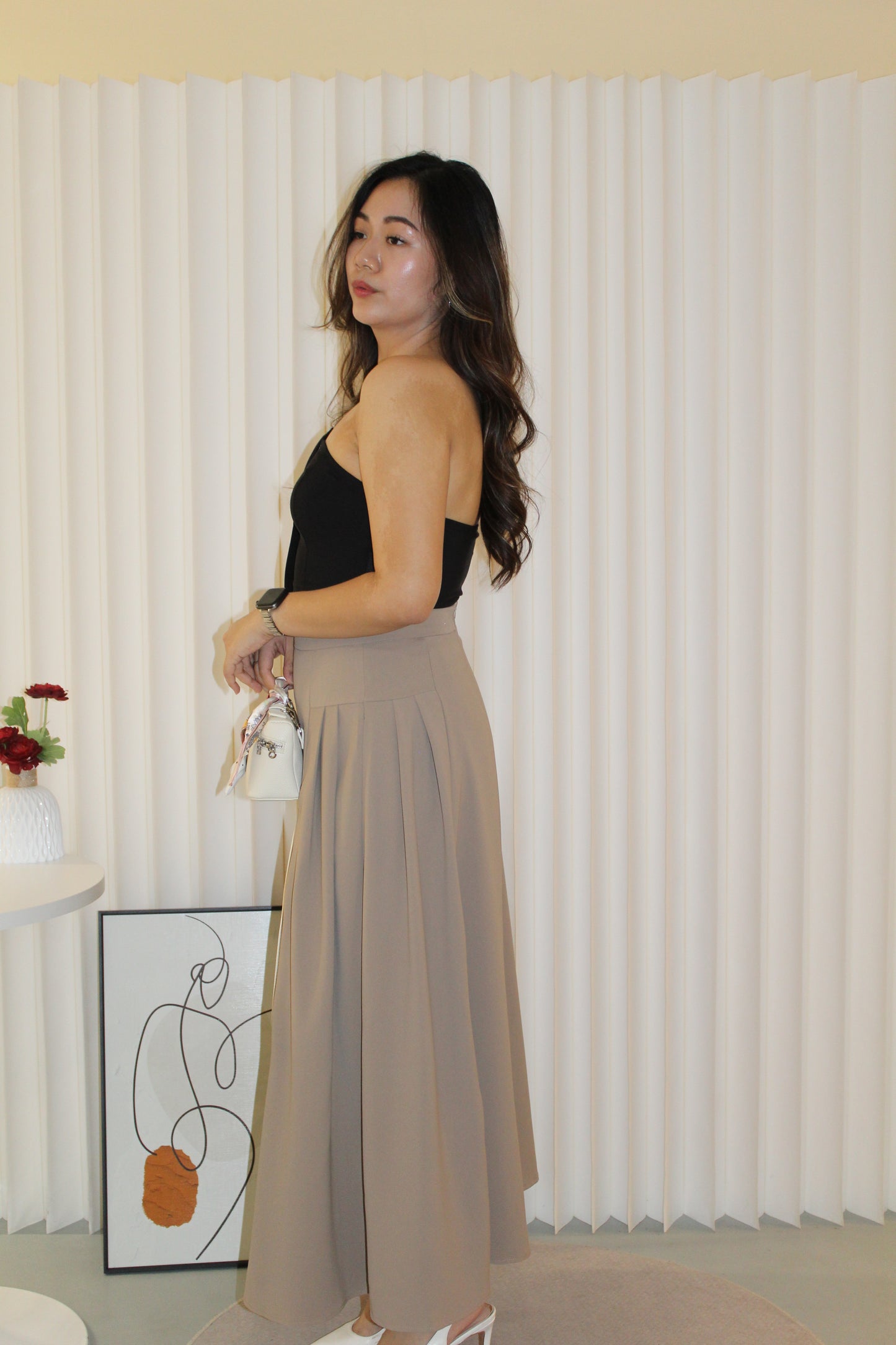 Cooper Suit Maxi Skirt (Khaki)