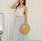 Brenda Checkered Maxi Skirt (Blue)
