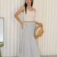 Brenda Checkered Maxi Skirt (Blue)
