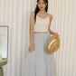 Brenda Checkered Maxi Skirt (Blue)
