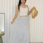 Brenda Checkered Maxi Skirt (Blue)
