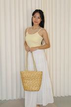 Rattan Long Strap Shoulder Bag