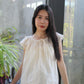 Kaliyah Broderie Ruffle Top (Blue）
