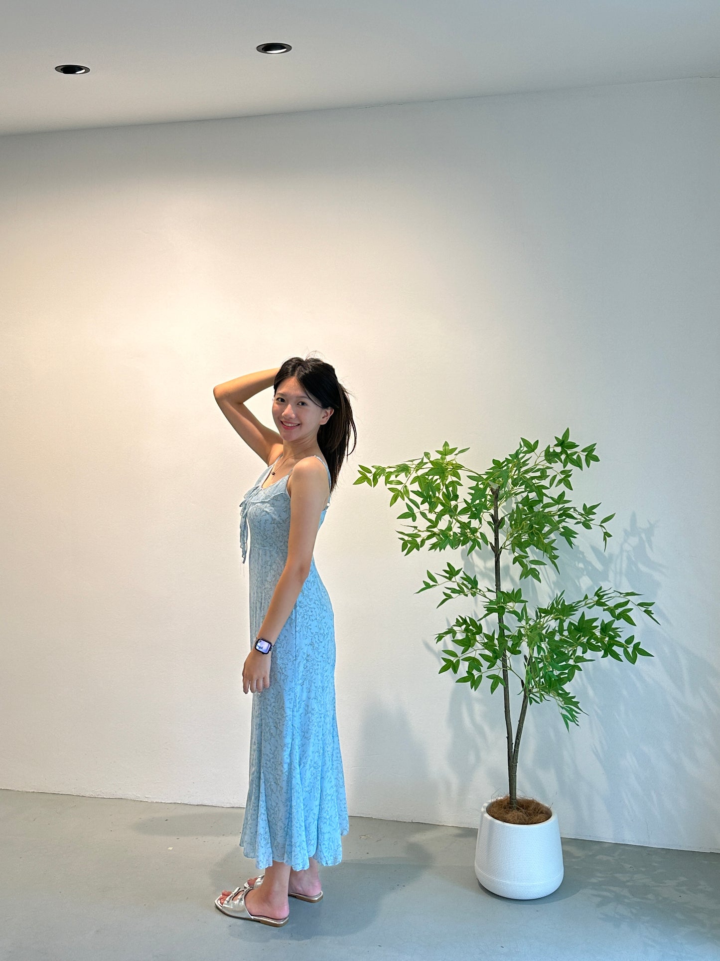 Giselle Floral Maxi Dress (Blue)