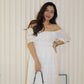 Shelby Broderie Maxi Dress (White)