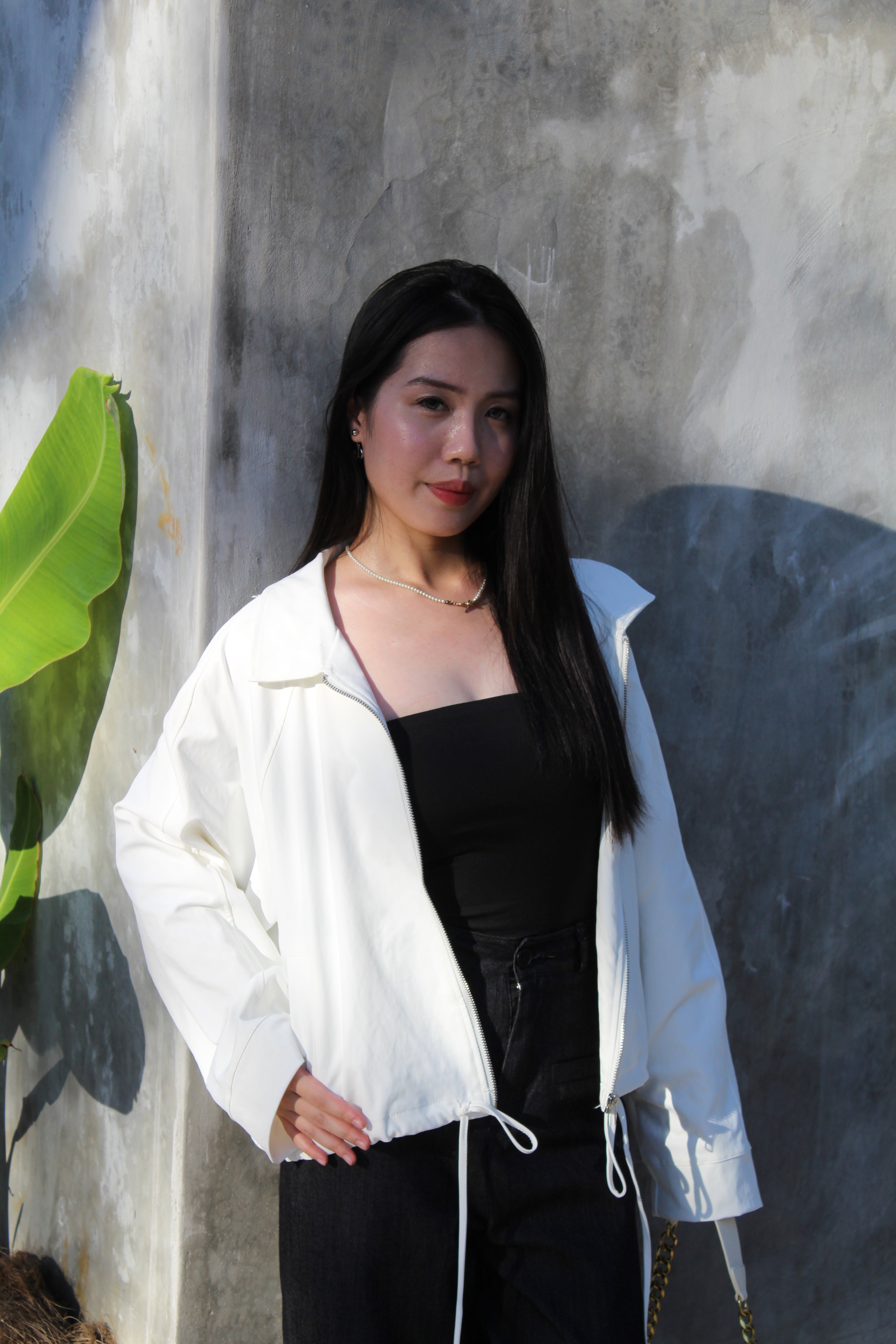 Quincey Cropped Jacket (White)