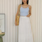 Brenda Checkered Maxi Skirt (Blue)