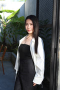 Quincey Cropped Jacket (White)