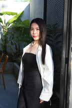 Quincey Cropped Jacket (White)