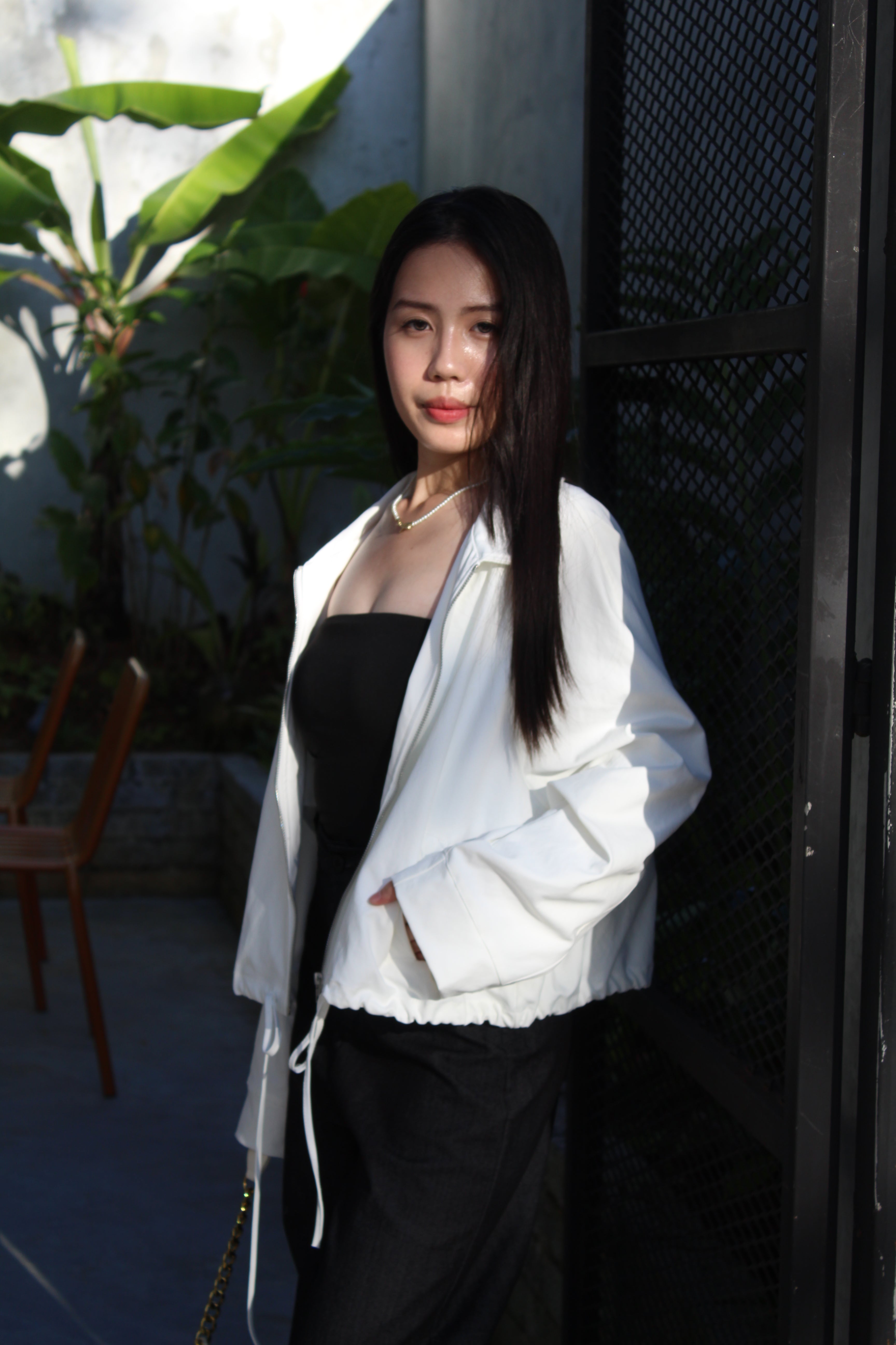 Quincey Cropped Jacket (White)