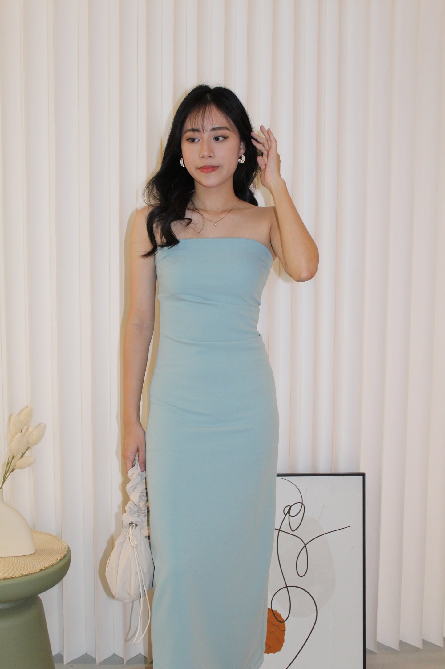 Kayla Tube Maxi Dress (Blue)