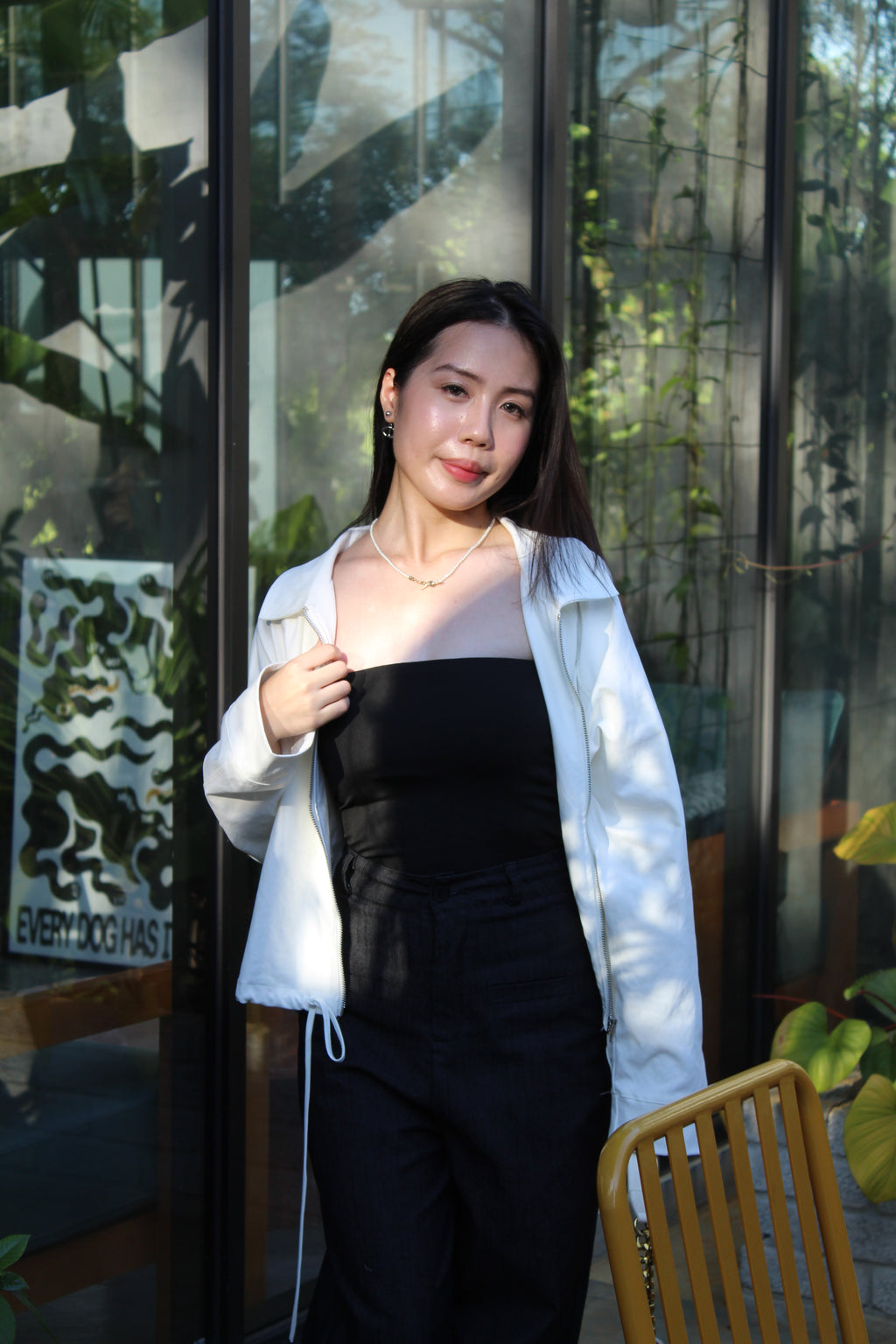 Quincey Cropped Jacket (White)