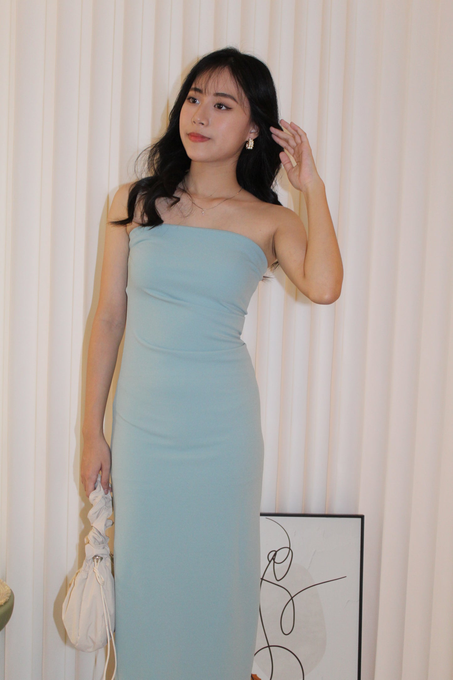 Kayla Tube Maxi Dress (Blue)