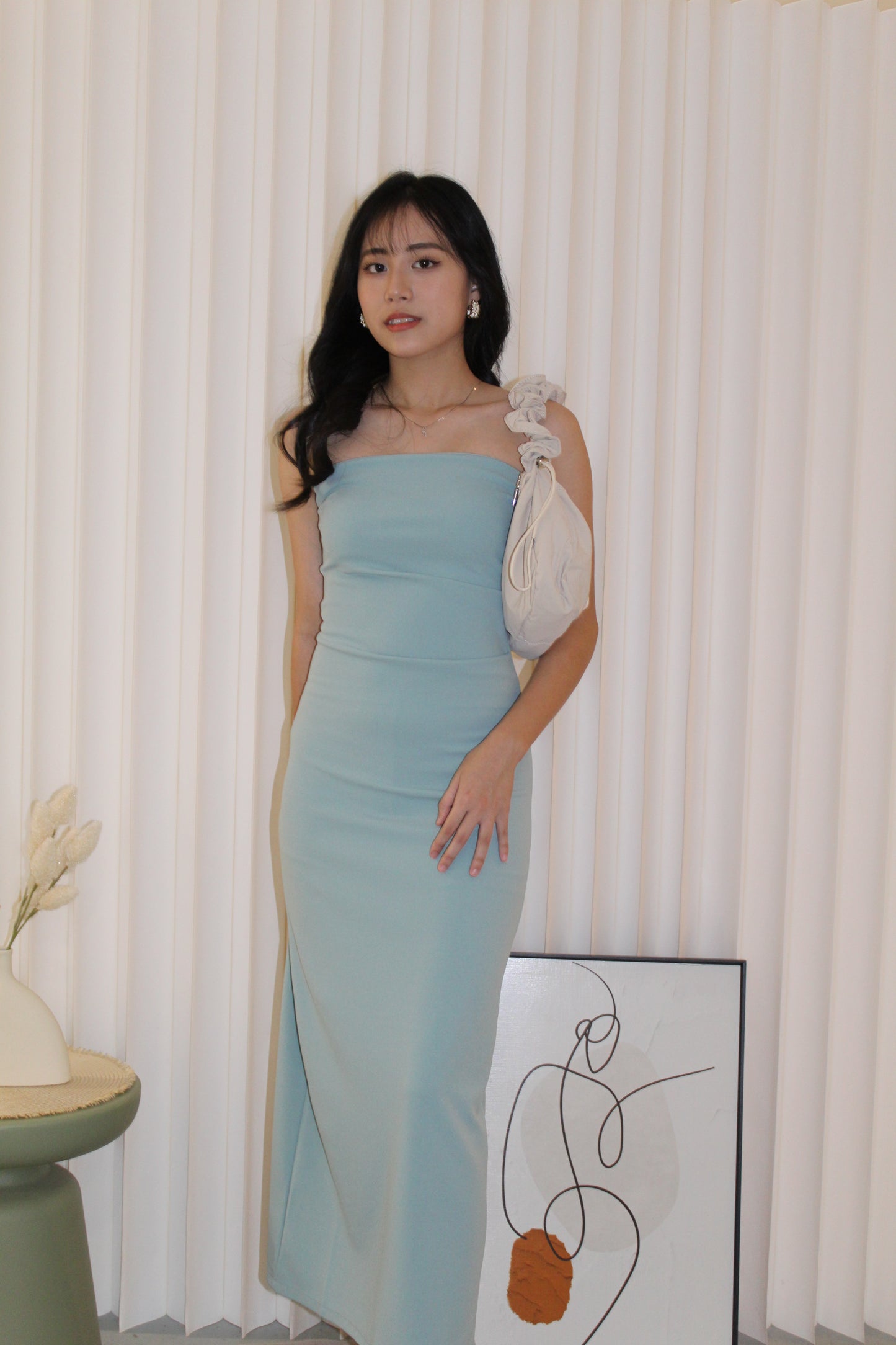 Kayla Tube Maxi Dress (Blue)