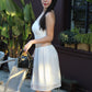 Camryn Polka Dot Midi Skirt (White)