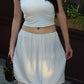 Camryn Polka Dot Midi Skirt (White)