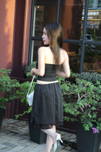 Camryn Polka Dot Midi Skirt (White)