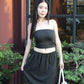 Camryn Polka Dot Midi Skirt (White)
