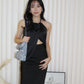 Scarlett Satin Maxi Skirt (Black)