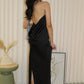 Scarlett Satin Maxi Skirt (Black)