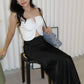 Scarlett Satin Maxi Skirt (Black)