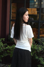 Yenesia Faux Two-Piece Top (Black)