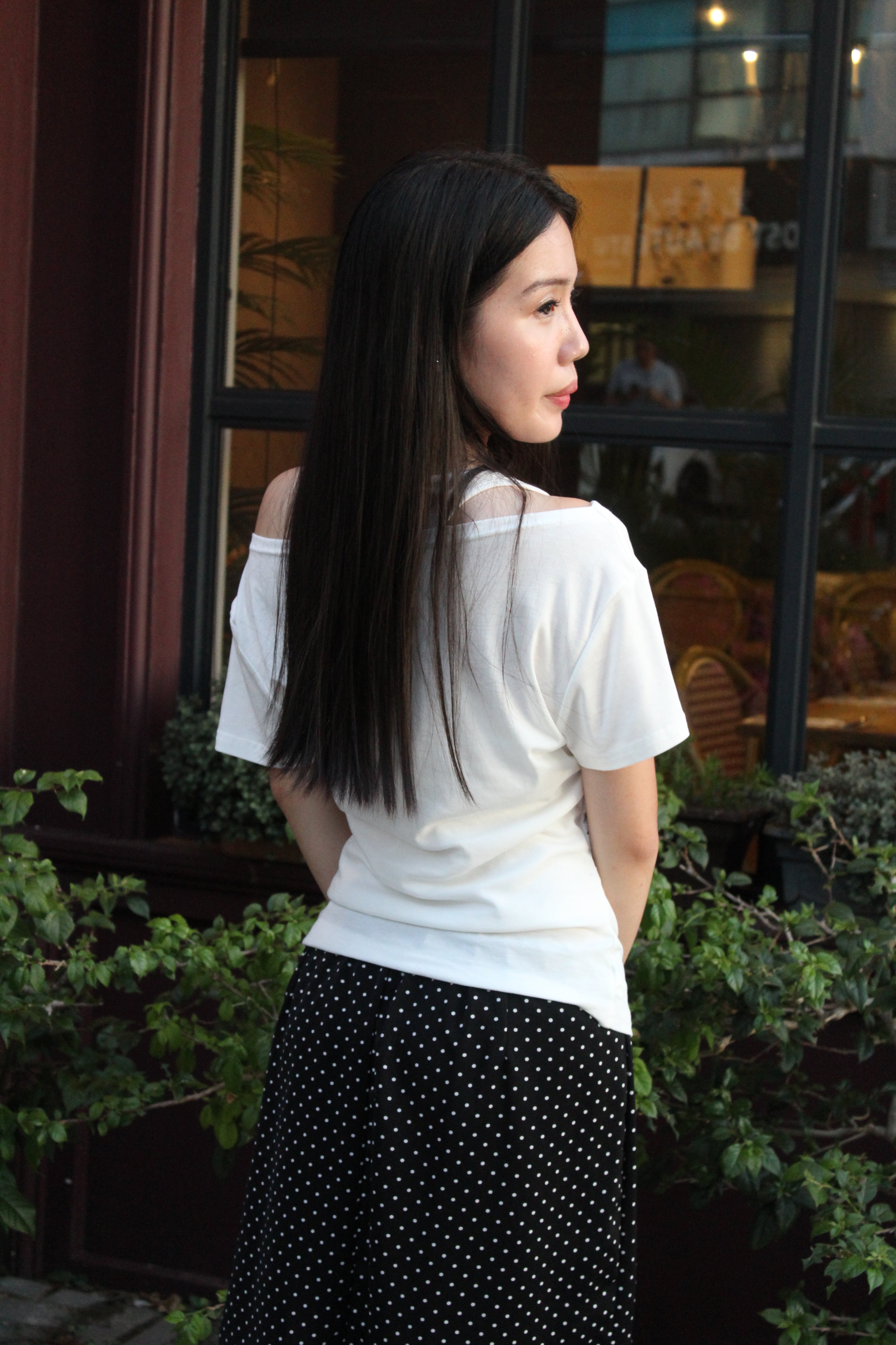 Yenesia Faux Two-Piece Top (White)