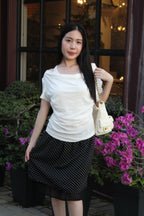 Yenesia Faux Two-Piece Top (Black)