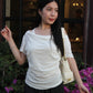 Yenesia Faux Two-Piece Top (White)