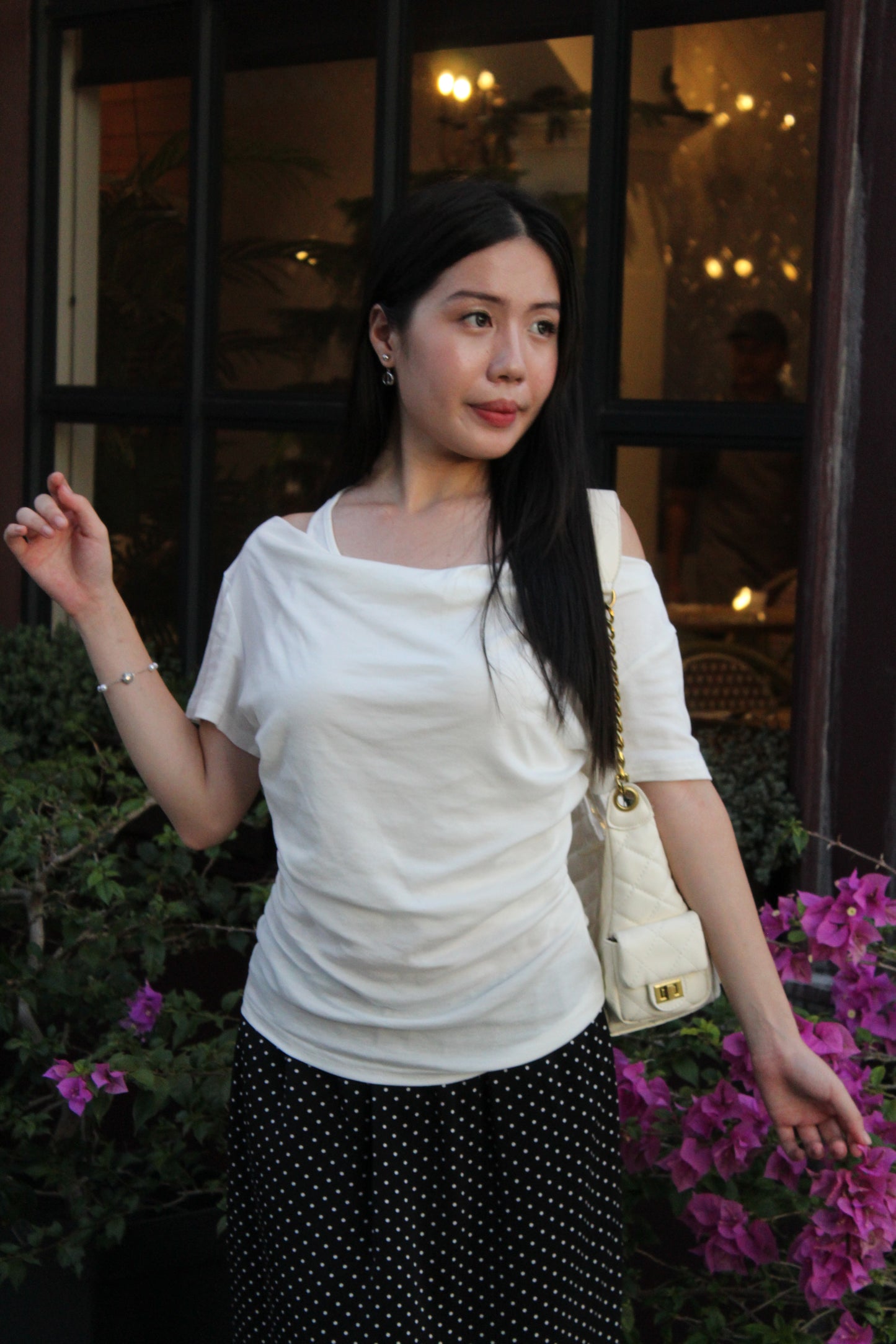 Yenesia Faux Two-Piece Top (White)