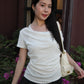 Yenesia Faux Two-Piece Top (White)