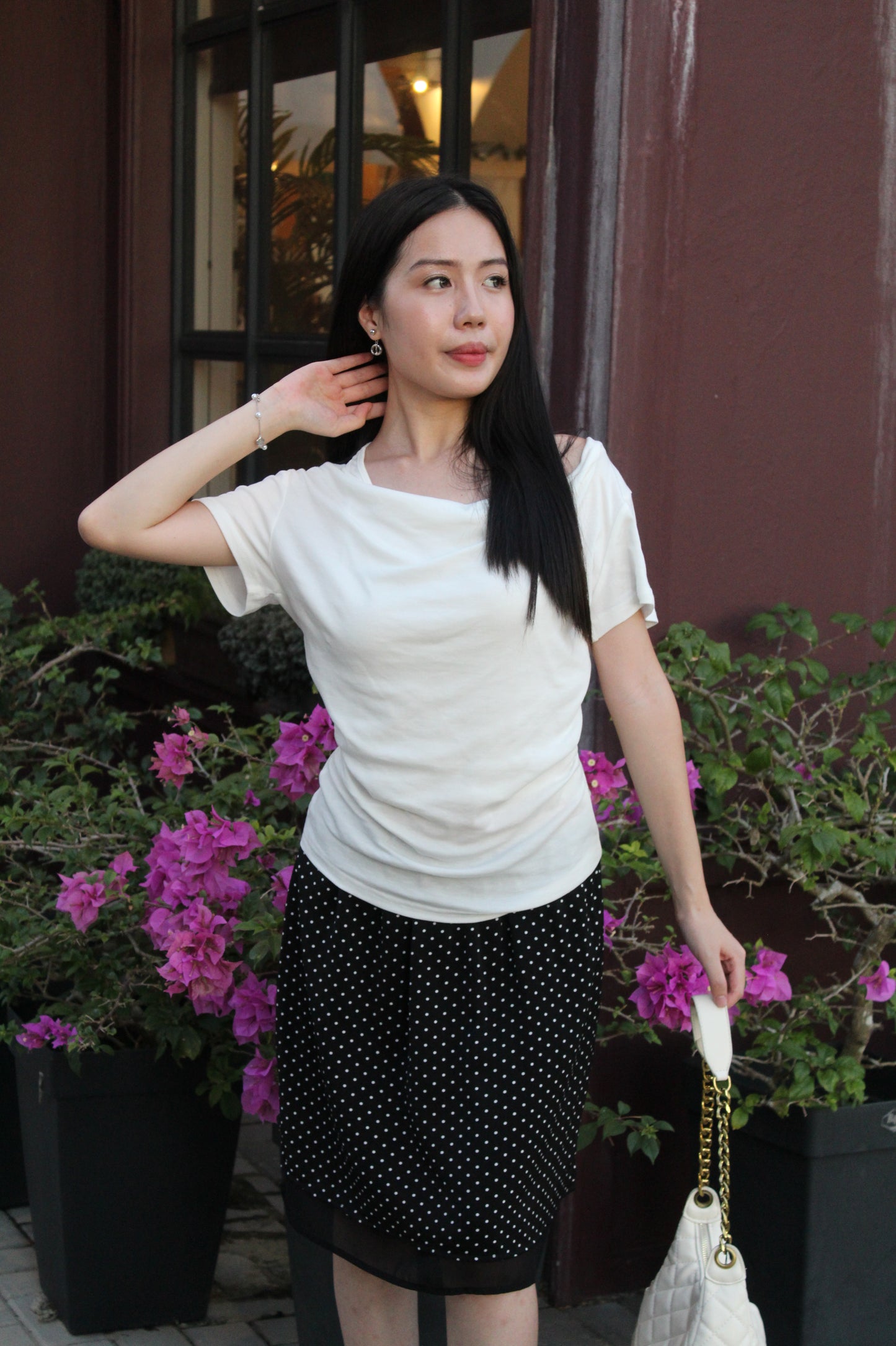 Yenesia Faux Two-Piece Top (White)
