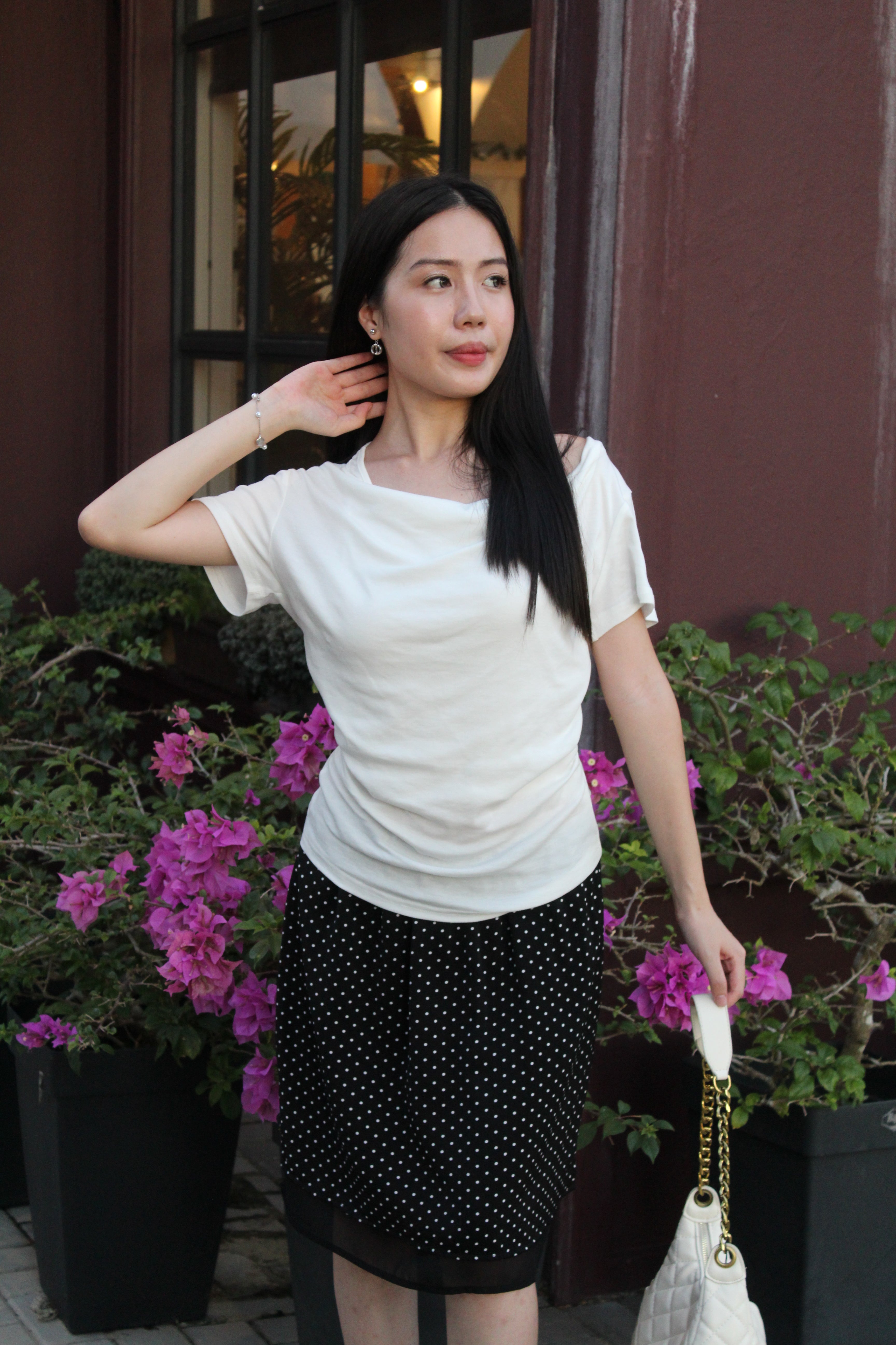 Yenesia Faux Two-Piece Top (White)