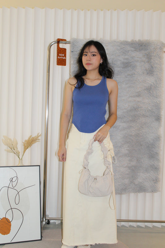 Belinda Cargo Maxi Skirt (Cream)