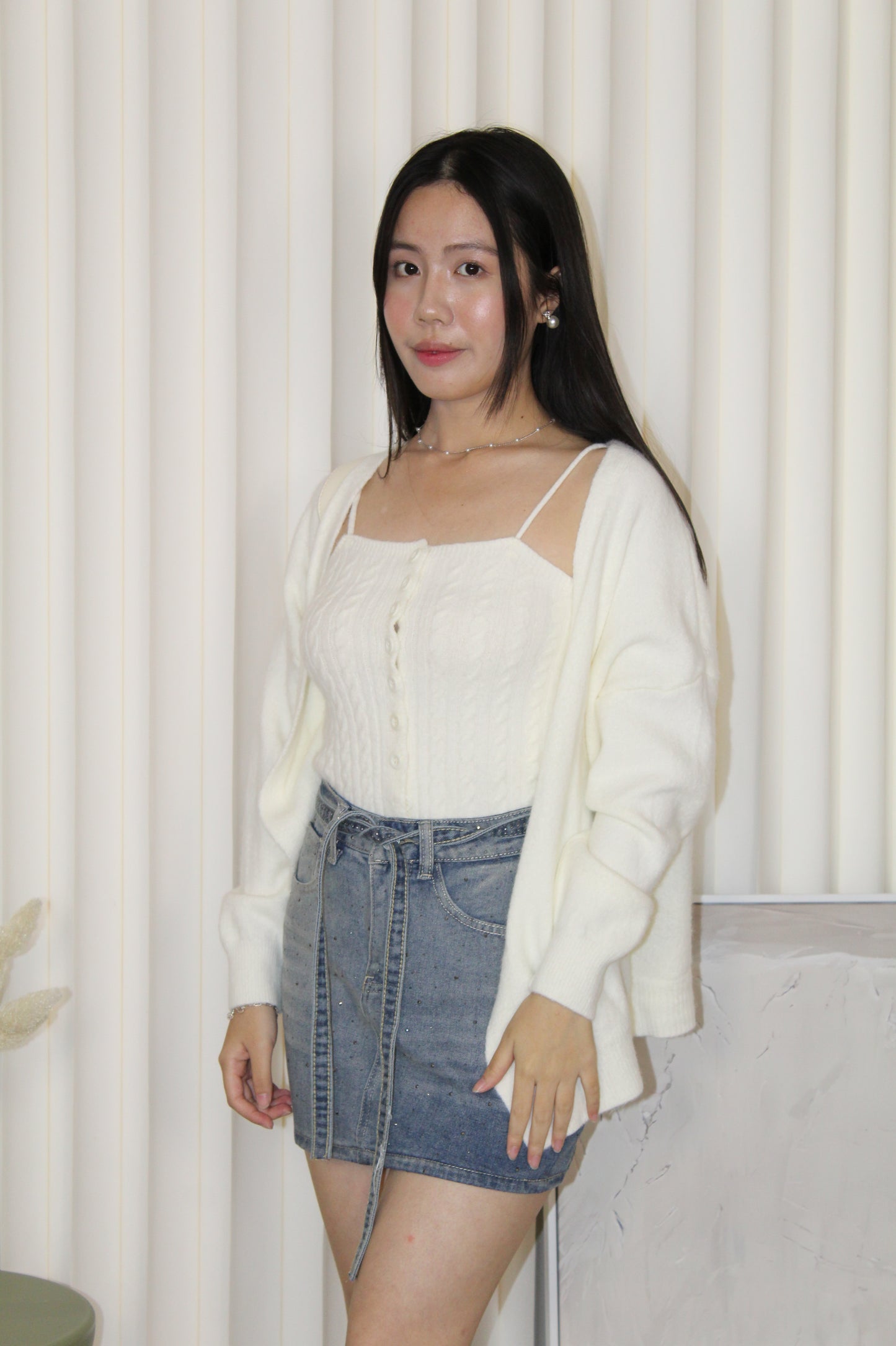 Peyton Denim Mini Skirt (Blue)