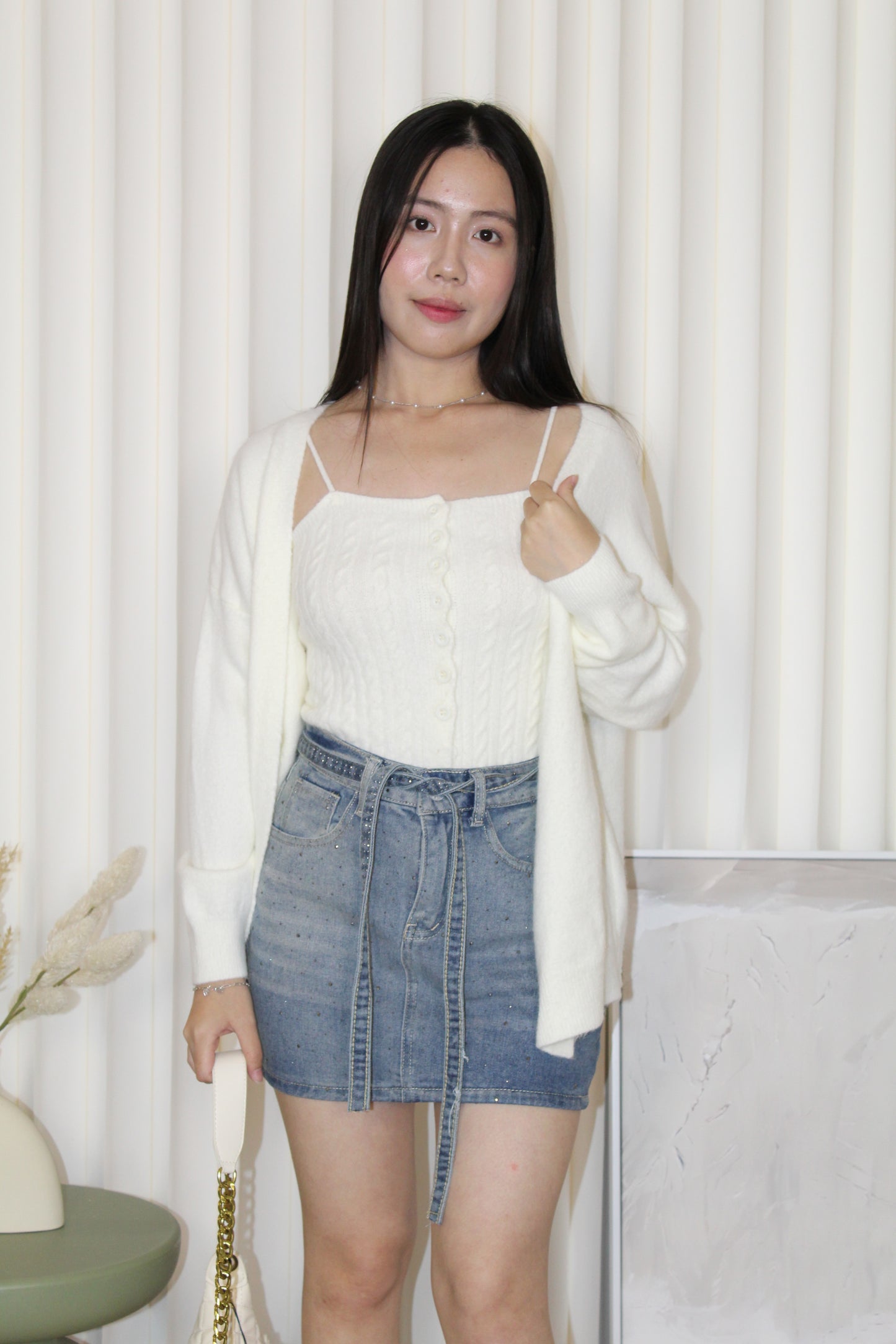 Peyton Denim Mini Skirt (Blue)