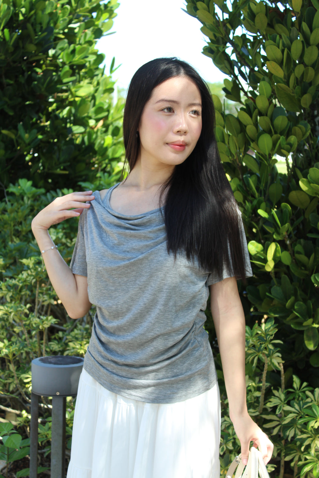 Yenesia Faux Two-Piece Top (White)